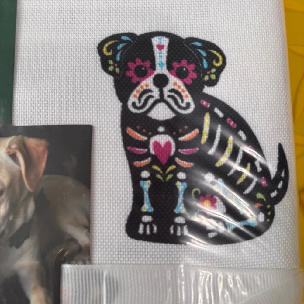 Day of the Dead Sugar Skull Cats & Dogs Table Cloth.